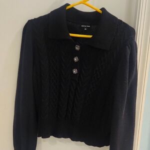 Black Cable Knit Sweater